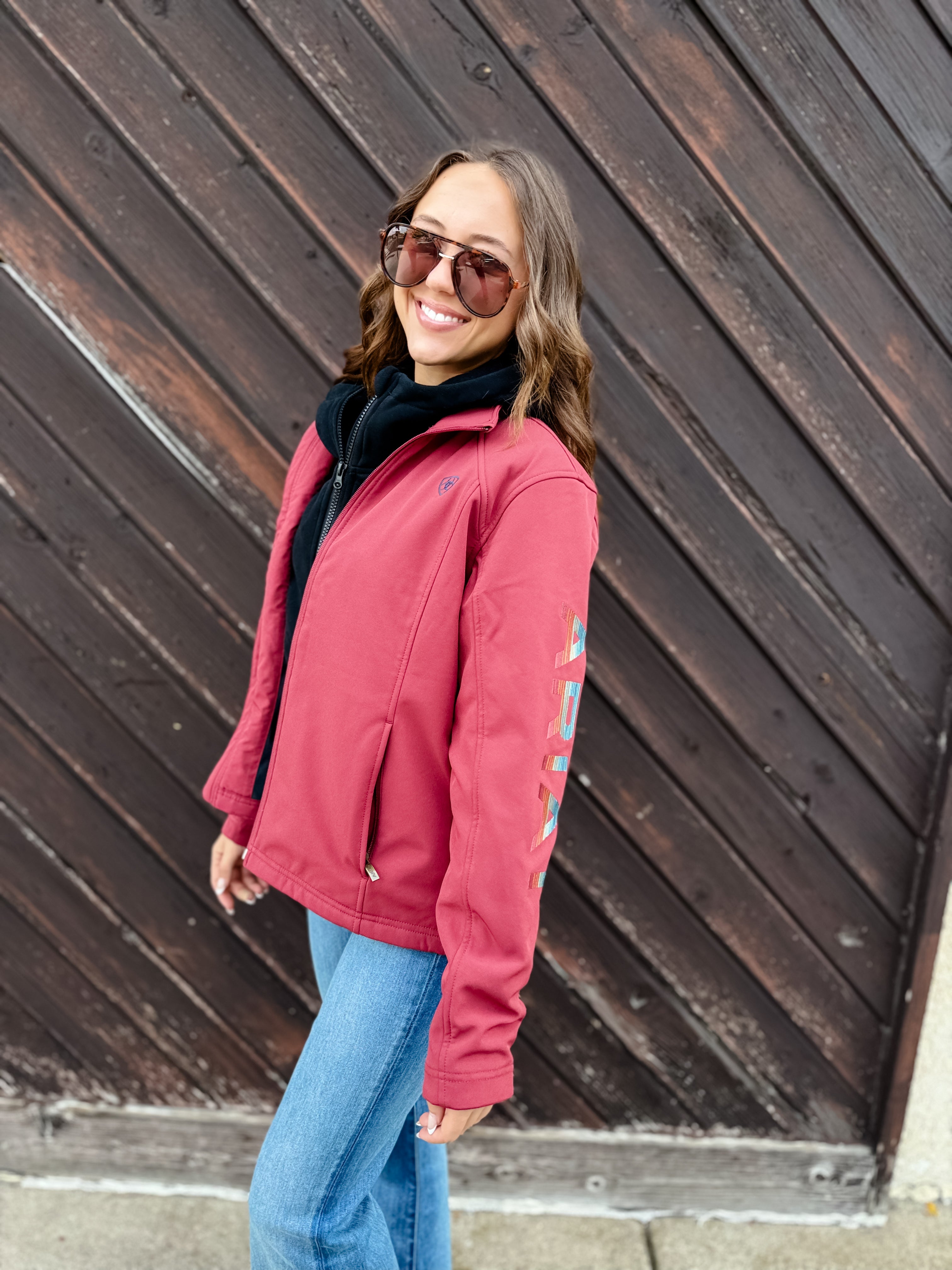 Ariat Logo Softshell Jacket - Burnt Russet