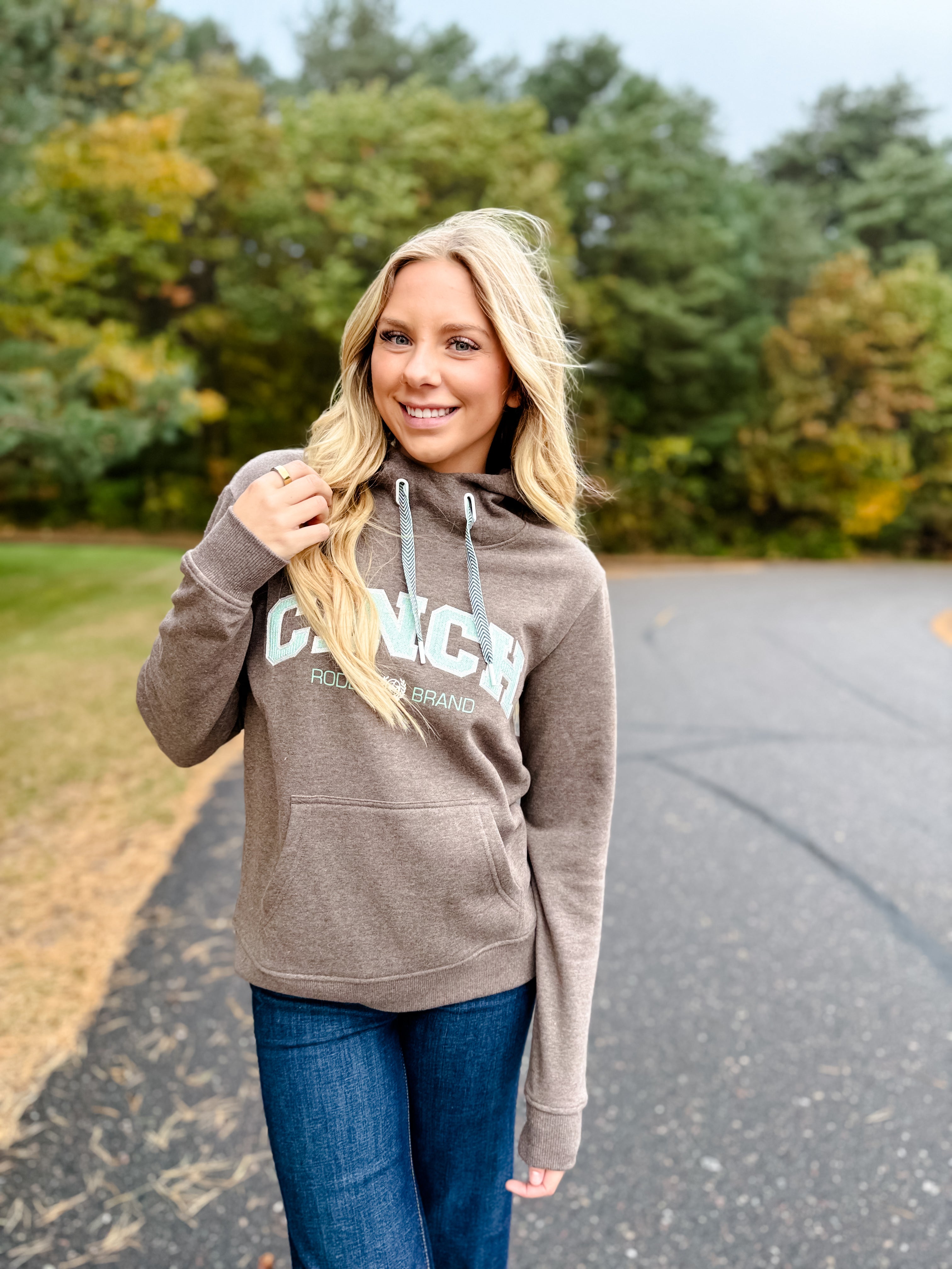 Cinch Hoodie - Brown