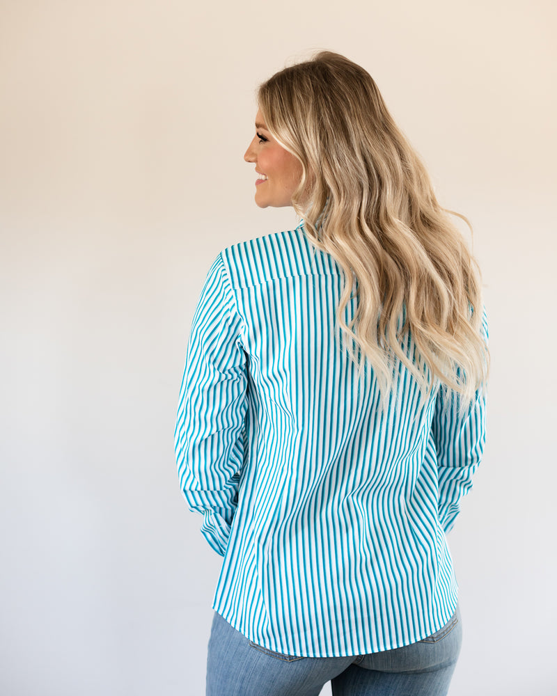 Kirby Pro Shirt - Peacock Stripe