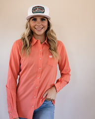 Cinch Show Shirt - Coral