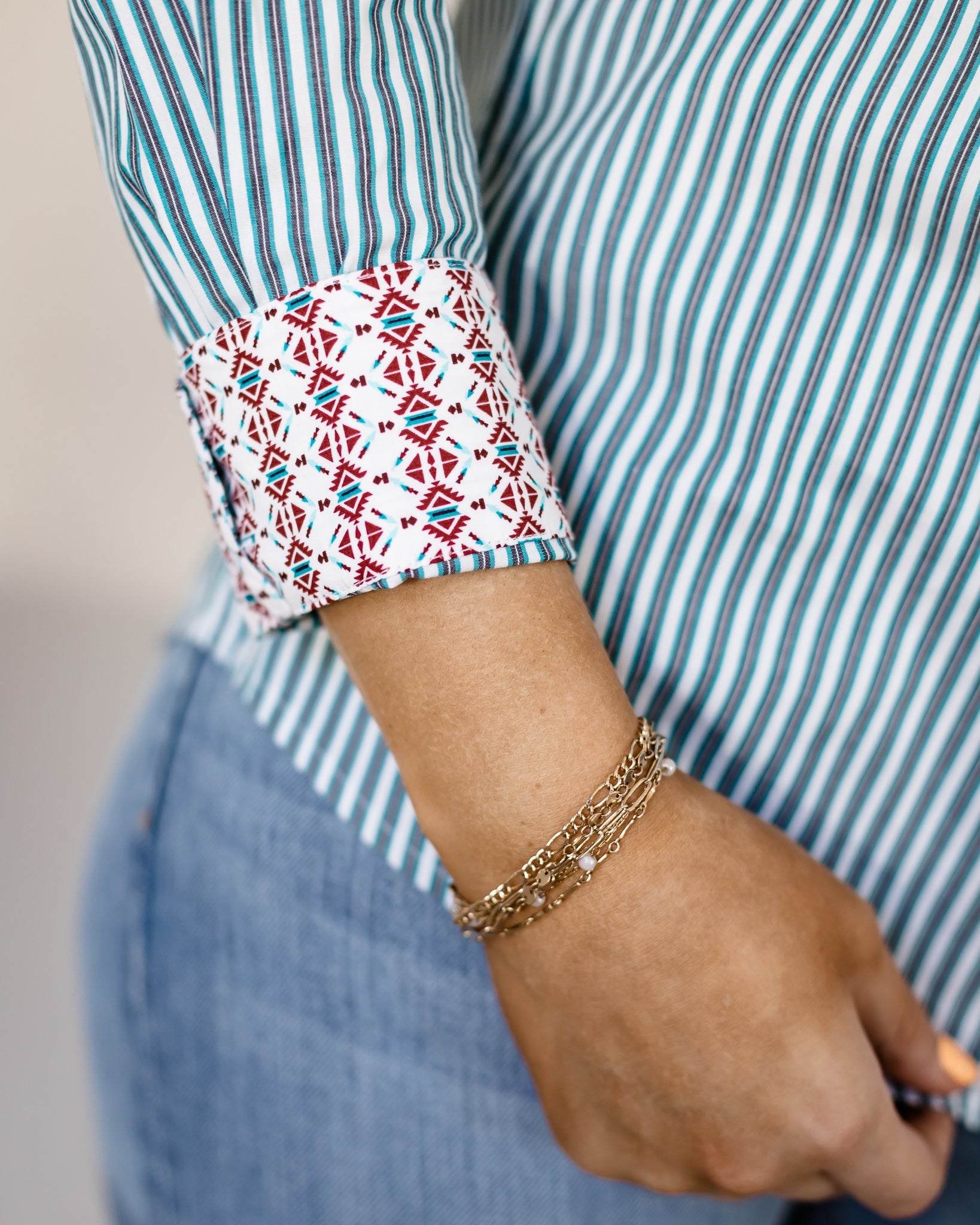 Kirby LS - Capri Stripe