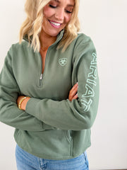 Ariat - Foundation Logo 1/2 Zip Sweatshirt - Sea Spray