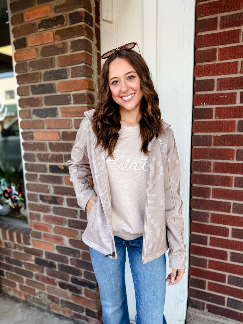 Ariat Logo Softshell Print Jacket - Southwest Cross Stitch