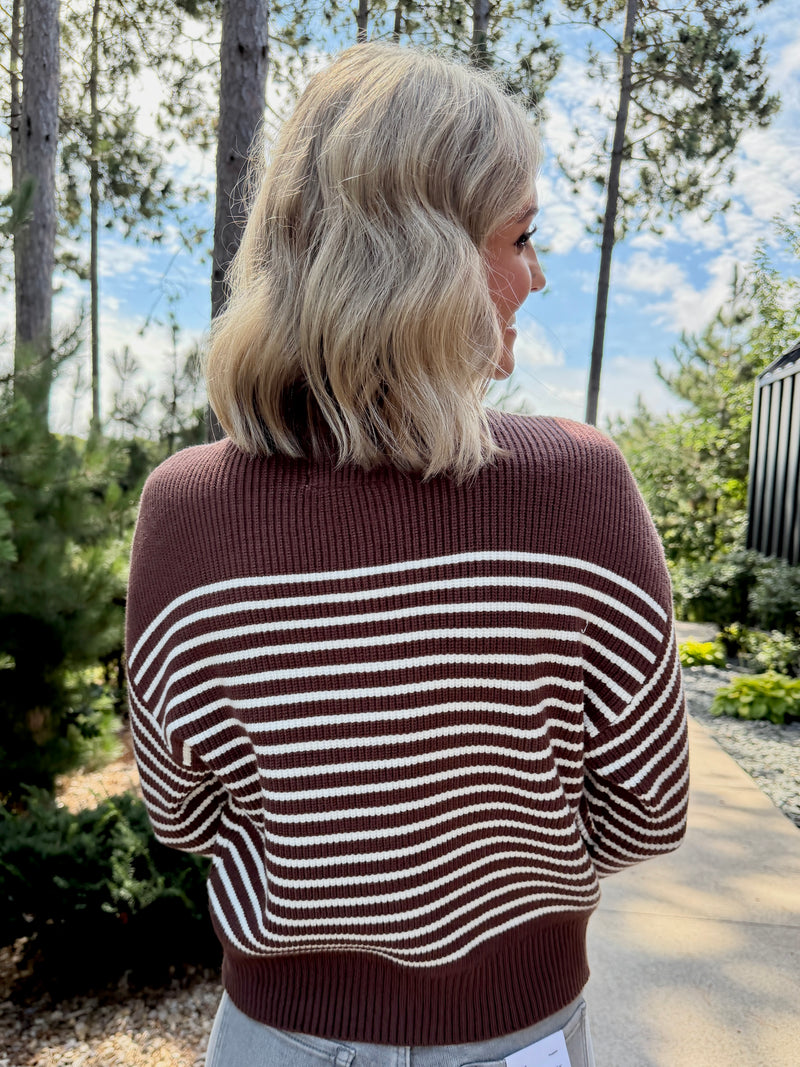 Remember That - Brown White Stripe