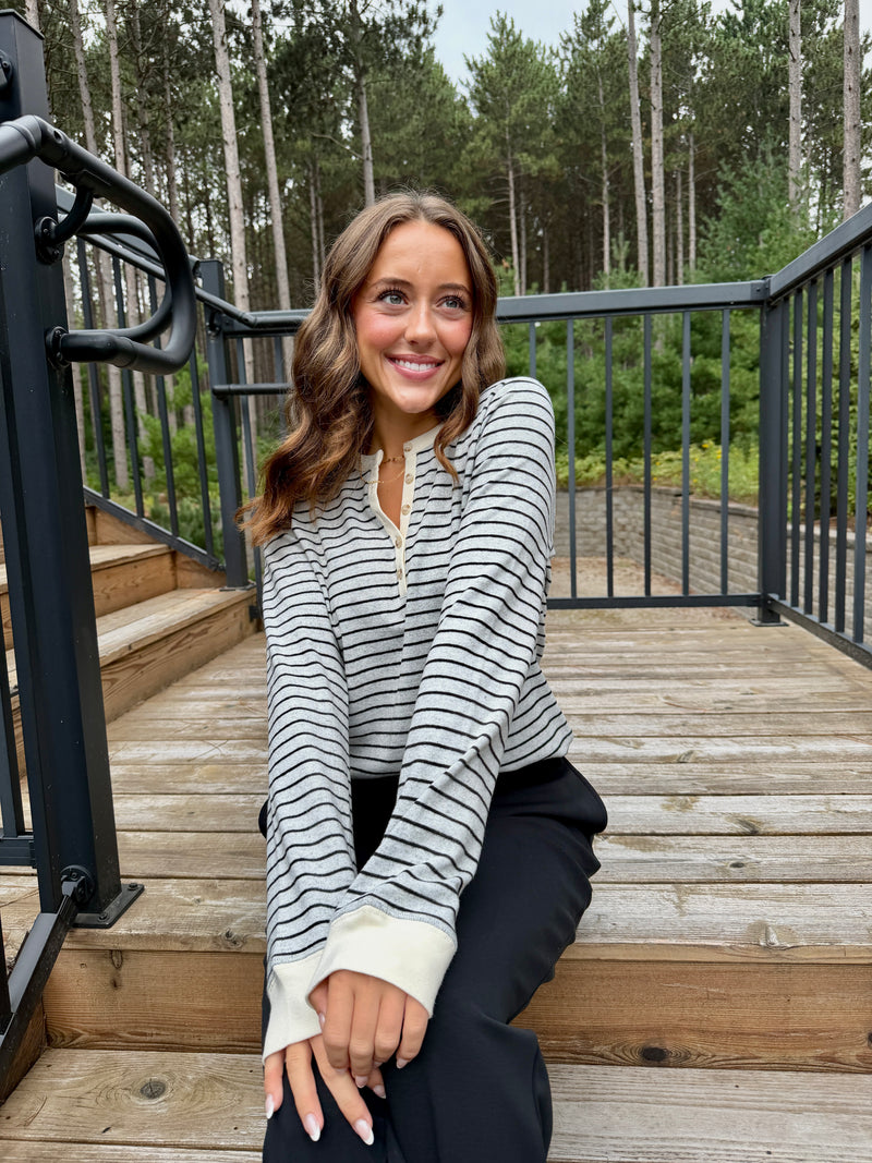Easy Beauty - Ivory Black Stripe