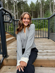 Easy Beauty - Ivory Black Stripe