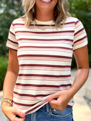 I Never Knew - Pink/Burgundy Stripe