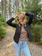 Stay Here Awhile - Latte Black Stripe
