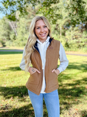 Cinch Reversible Vest - Brown