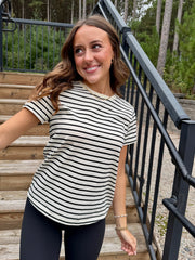 Arrow Ridge- Black Cream Stripe
