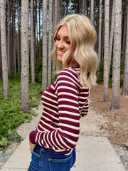 Along The Path - Maroon Stripe