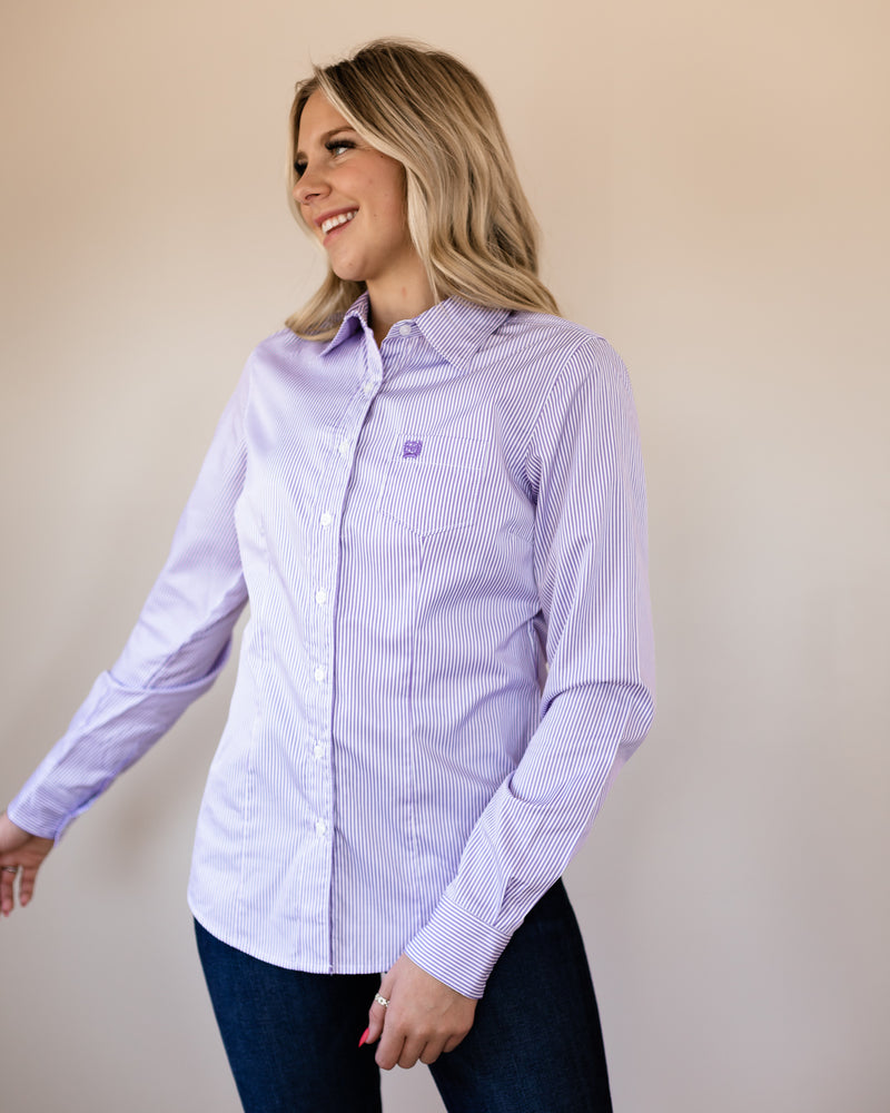Cinch Show Shirt - Purple Stripe