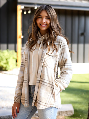 Gentle Soul-Brown Taupe Plaid