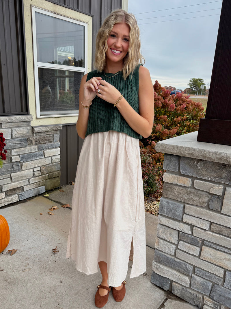 Meadow Fern - Forest Green/Taupe